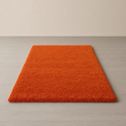 Uetian Orange Shaggy Rug Soft Thick Pile Modern Living Room Bedroom Carpet (60X110 Cm) 5 Cm Dense Pile - thumbnail 6