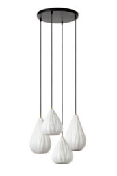 Lucide Cinzia Pendant Light Diameter 55.5Cm 4Xe27 - White - thumbnail 3