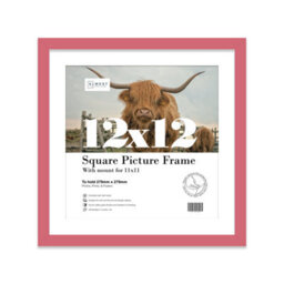 "12X12"" Pink Picture Frame - 12X12"" Square Frame With 11X11"" Mount For 12X12""/11X11"" Pictures Moderrn Style Thin Edge, 1 Pack" - thumbnail 1