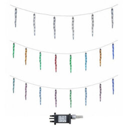 Samuel Alexander Set Of 10 Light Up Christmas Smart Icicle Lights With 50 Cool White & Multi-Coloured Leds - thumbnail 9