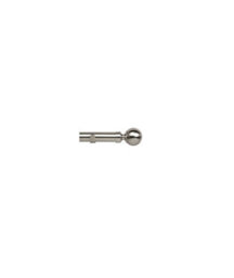 Unknown 28mm Ball End Eyelet Metal Curtain Pole Set - Satin Silver, 140Cm