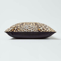 Homescapes Leopard Print Velvet Cushion 46 X 46 Cm - thumbnail 4