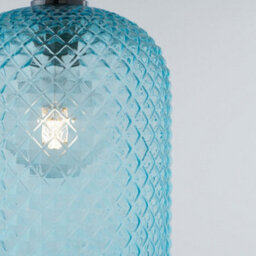 Luminosa Lighting Luminosa Ashford Dome Pendant Ceiling Light Blue 20X34.5Cm - thumbnail 2
