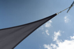 Kookaburra 2M Triangle Breathable Hdpe Blue Garden Patio Sun Shade Sail Canopy 93.3% Uv Block With Free Rope - thumbnail 6