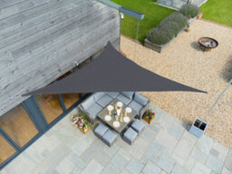 Kookaburra 2M Triangle Breathable Hdpe Blue Garden Patio Sun Shade Sail Canopy 93.3% Uv Block With Free Rope - thumbnail 2