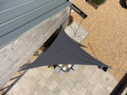 Kookaburra 2M Triangle Breathable Hdpe Blue Garden Patio Sun Shade Sail Canopy 93.3% Uv Block With Free Rope - thumbnail 3