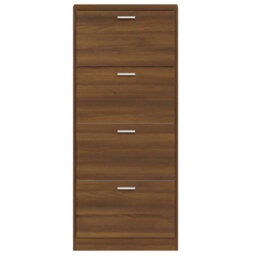 Berkfield Modern Shoe Cabinet Brown Oak 59X17X150 Cm Engineered Wood - thumbnail 6