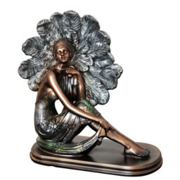 Juliana Silhouette Collection Lady Figurine Bronze & Teal