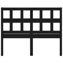 Berkfield Bed Headboard Black 165.5X4X100 Cm Solid Wood Pine - thumbnail 4