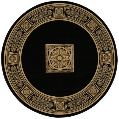Da Vinci 057 0801 3233 Black Traditional Circle Rug By Mastercraft-200Cm(Circle) - image 1