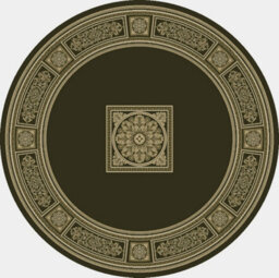 Da Vinci 057 0801 3233 Black Traditional Circle Rug By Mastercraft-200Cm(Circle) - thumbnail 2
