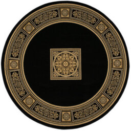 Da Vinci 057 0801 3233 Black Traditional Circle Rug By Mastercraft-200Cm(Circle) - thumbnail 1