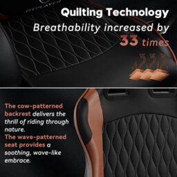 Luckracer Gaming Chair, Ergonomic Computer Chair With Footrest, Height Adjustable Gaming Chair 360 Swivel Office, Brown - thumbnail 7