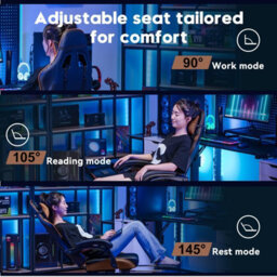 Luckracer Gaming Chair, Ergonomic Computer Chair With Footrest, Height Adjustable Gaming Chair 360 Swivel Office, Brown - thumbnail 8