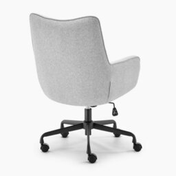Furniturebox Uk Sabine Grey Fabric Swivel Office Chair - thumbnail 5