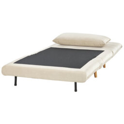Beliani Single Sofa Bed Setten Velvet Light Beige - thumbnail 6