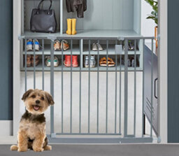Bettacare Extra Wide Hallway Dog Gate, 103Cm - 109Cm, Grey, Pressure Fit Pet Gate, Puppy Safety Barrier - thumbnail 2