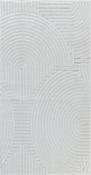 Livabliss Le Mans-Modern White 3D High & Low Pile Textured In- & Outdoor Rug 80 X 150 Cm Easy Care, Non Shedding - thumbnail 1