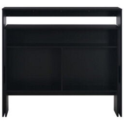 Berkfield Bar Table With 2 Table Tops Black 130X40X120 Cm - thumbnail 4