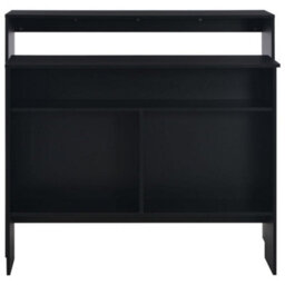 Berkfield Bar Table With 2 Table Tops Black 130X40X120 Cm - thumbnail 5