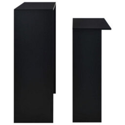 Berkfield Bar Table With 2 Table Tops Black 130X40X120 Cm - thumbnail 6