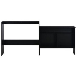 Berkfield Bar Table With 2 Table Tops Black 130X40X120 Cm - thumbnail 3