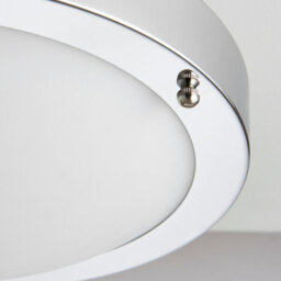 Anson Lighting Pontus Led Bathroom Flush Ceiling Light Chrome, Frosted Glass Ip44 - thumbnail 4