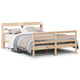 Berkfield Rustic Bed Frame With Headboard Without Mattress 160X200 Cm