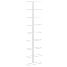 Walplus Wall-Mounted Wine Rack For 9 Bottles White Iron - thumbnail 2