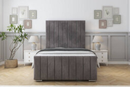 "Sloomy California Slate Naples Bed Frame With 50"" Upholstered Headboard 6' Super King"