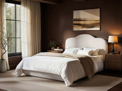 Solace+Co Skylynn Cloud Ottoman Double Bed Brown - image 1