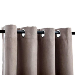 Berkfield Blackout Curtains With Metal Rings 2 Pcs Taupe 140X225 Cm - thumbnail 3