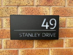 One Of A Kind Design Uk Illuminated Led House Sign 85 Leds, Waterproof Address Light, Auto On/off, 305X155mm - Black - thumbnail 2