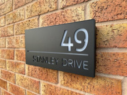 One Of A Kind Design Uk Illuminated Led House Sign 85 Leds, Waterproof Address Light, Auto On/off, 305X155mm - Black - thumbnail 7