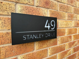 One Of A Kind Design Uk Illuminated Led House Sign 85 Leds, Waterproof Address Light, Auto On/off, 305X155mm - Black - thumbnail 9