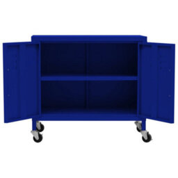 Berkfield Storage Cabinet Navy Blue 60X35X56 Cm Steel - thumbnail 6