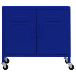 Berkfield Storage Cabinet Navy Blue 60X35X56 Cm Steel - thumbnail 3