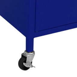 Berkfield Storage Cabinet Navy Blue 60X35X56 Cm Steel - thumbnail 8