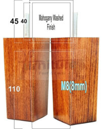 L&F 4X Replacement Furniture Legs Solid Wood 110mm High Sofas Chairs Settee Cabinets Legs M8 Tsp2055 - thumbnail 4