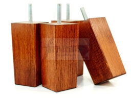 L&F 4X Replacement Furniture Legs Solid Wood 110mm High Sofas Chairs Settee Cabinets Legs M8 Tsp2055 - thumbnail 3