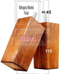 L&F 4X Replacement Furniture Legs Solid Wood 110mm High Sofas Chairs Settee Cabinets Legs M8 Tsp2055 - thumbnail 1