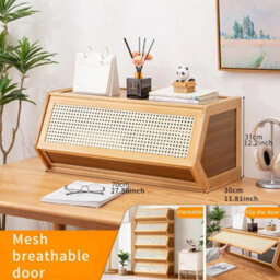 70Cm Stackable Bamboo Cabinet Home Storage Organiser - thumbnail 2