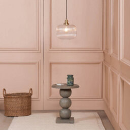 Brushed Brass Fluted Glass Pendant Ceiling Light - thumbnail 5