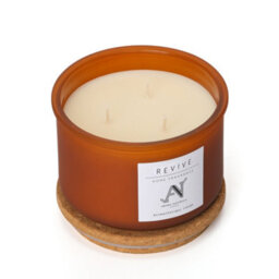 Aroma Naturals Citronella, Lime, Eucalyptus Scented Candle -Amber Glass With Cork Lid - thumbnail 3