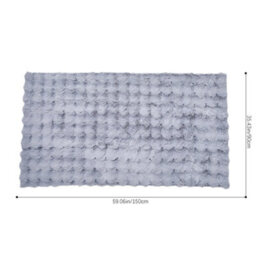 Living And Home Light Gray Thickened Faux Rabbit Fur Knitted Sofa Cushion Cover/sofa Throw, 150Cm W X 90Cm D - thumbnail 9