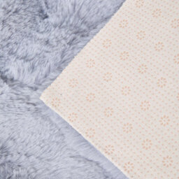 Living And Home Light Gray Thickened Faux Rabbit Fur Knitted Sofa Cushion Cover/sofa Throw, 150Cm W X 90Cm D - thumbnail 6