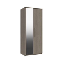 Rochester 2 Door Robe With Mirror - Grey Oak On Express Delivery And Ready Assembled - thumbnail 2