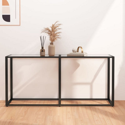 Berkfield Console Table Transparent 160X35X75.5Cm Tempered Glass - image 1