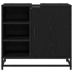 Walplus Bathroom Sink Cabinet Black Oak 65 X 33 X 60 Cm Engineered Wood - thumbnail 6