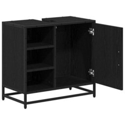 Walplus Bathroom Sink Cabinet Black Oak 65 X 33 X 60 Cm Engineered Wood - thumbnail 5